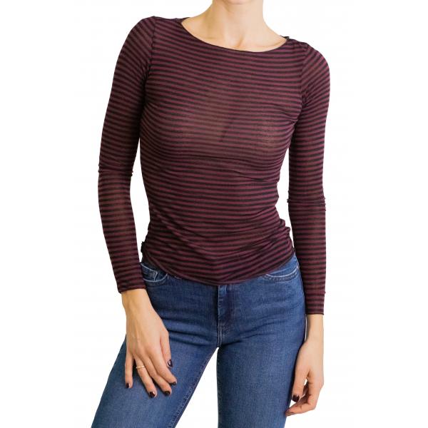 Maglia misto cashmere a righe 